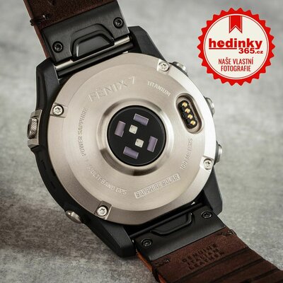 Garmin Fenix 7 Sapphire Solar Titanium / Brown Leather Band (Premium) (+ náhradní řemínek)