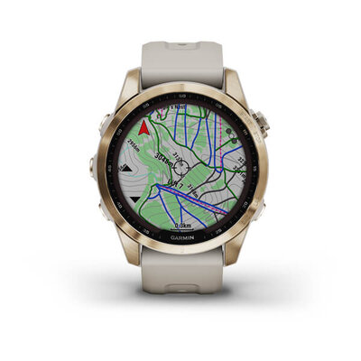 Garmin Fenix 7S Sapphire Solar Gold Titanium / Sand Band