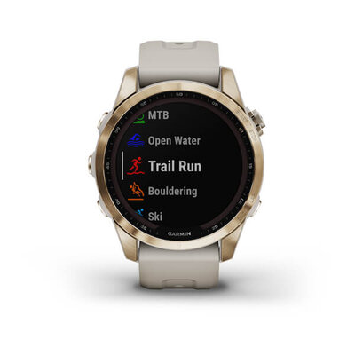 Garmin Fenix 7S Sapphire Solar Gold Titanium / Sand Band