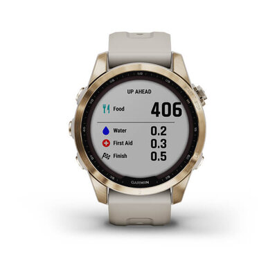 Garmin Fenix 7S Sapphire Solar Gold Titanium / Sand Band