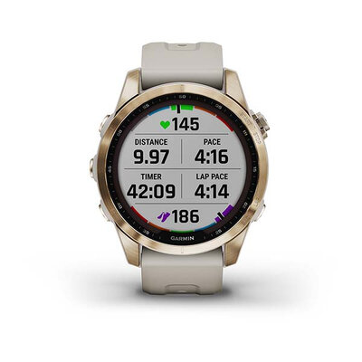 Garmin Fenix 7S Sapphire Solar Gold Titanium / Sand Band