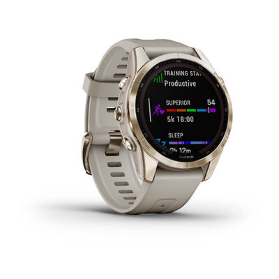 Garmin Fenix 7S Sapphire Solar Gold Titanium / Sand Band
