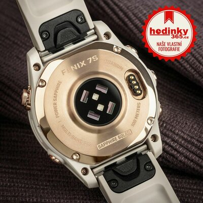 Garmin Fenix 7S Sapphire Solar Gold Titanium / Sand Band