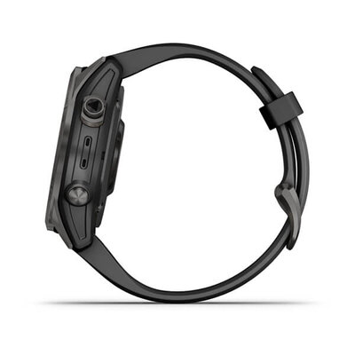 Garmin Fenix 7S Sapphire Solar Grey DLC Titanium / Black Band