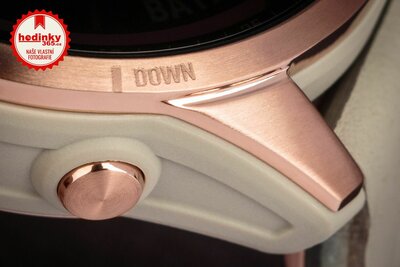 Garmin Fenix 7S Sapphire Solar Rose Gold Titanium / Limestone Leather Band (Premium) (+ náhradní řemínek)