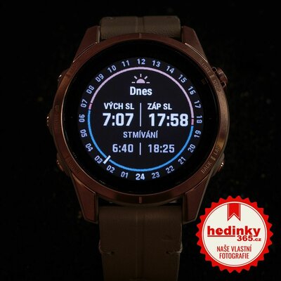 Garmin Fenix 7S Sapphire Solar Rose Gold Titanium / Limestone Leather Band (Premium) (+ náhradní řemínek)