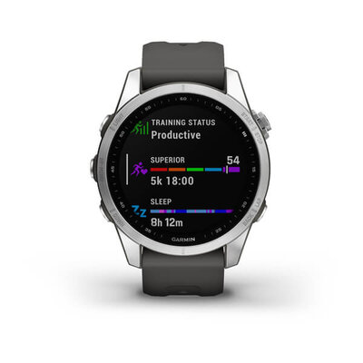 Garmin Fenix 7S Silver / Graphite Band