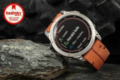 Garmin Fenix 7X Sapphire Solar Titanium / Brown Leather Band (Premium) (+ náhradní řemínek)