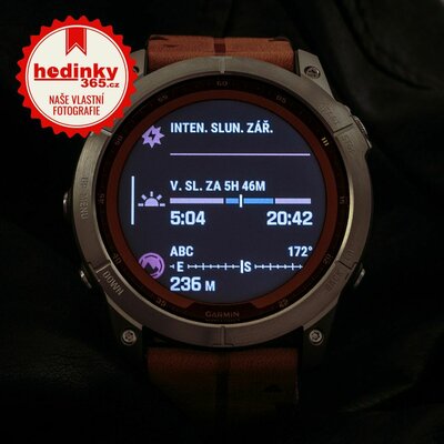 Garmin Fenix 7X Sapphire Solar Titanium / Brown Leather Band (Premium) (+ náhradní řemínek)