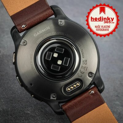 Garmin Venu 2 Plus Slate / Brown Leather Band (Premium) (+ náhradní řemínek)