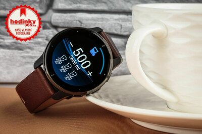 Garmin Venu 2 Plus Slate / Brown Leather Band (Premium) (+ náhradní řemínek)