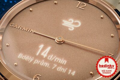Garmin Vivomove 3 Luxe,18K Rose Gold / Light Sand Italian Leather Band (Premium)