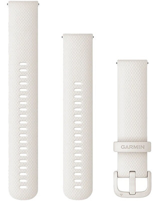 Silikonový řemínek Garmin 20mm (Venu, Venu Sq, Venu 2 plus aj.), bílý V3, Quick Release + prodloužená část, 010-12924-80