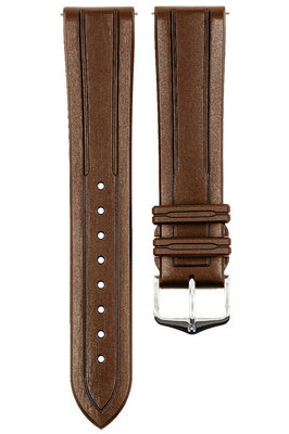 Kaučukový řemínek Hirsch Hevea L 40458815-2, hnědý, přírodní kaučuk, délka L, Quick Release