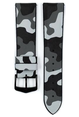 Kaučukový řemínek Hirsch John L 0925088030-5, maskáčový, přírodní kaučuk, délka L, Quick Release