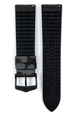 Kaučukový řemínek Hirsch John L 0925088030-5, maskáčový, přírodní kaučuk, délka L, Quick Release