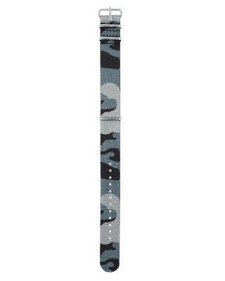 Nylonový řemínek Hirsch Rush L 40406038-2, maskáčový/modrý, maskáčový, délka L, Quick Release