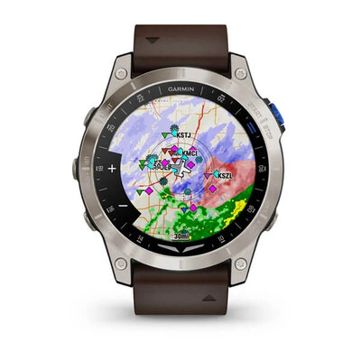 Garmin D2 Mach 1 (Premium), Oxford Brown Leather Band (+ náhradní řemínek)