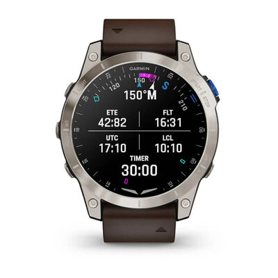 Garmin D2 Mach 1 (Premium), Oxford Brown Leather Band (+ náhradní řemínek)