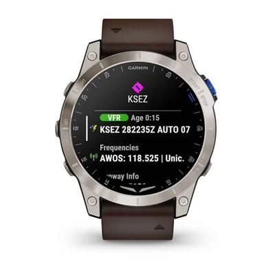 Garmin D2 Mach 1 (Premium), Oxford Brown Leather Band (+ náhradní řemínek)