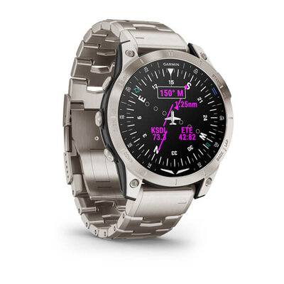 Garmin D2 Mach 1, Vented Titanium Bracelet (+ náhradní řemínek)