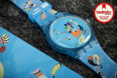 Hodinky Swatch x Centre Pompidou, Blue Sky By Vassily Kandinsky UOZ342