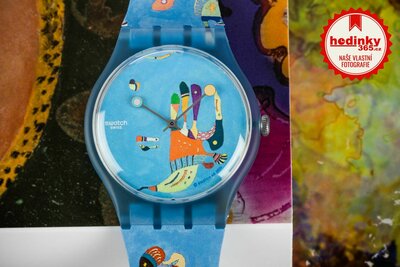 Hodinky Swatch x Centre Pompidou, Blue Sky By Vassily Kandinsky UOZ342