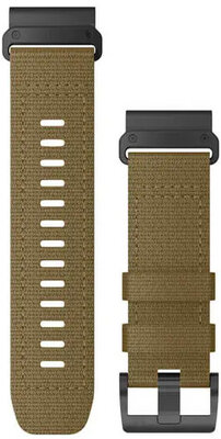 Nylonový řemínek Garmin 26mm (pro Garmin Fenix 8/7X/6X (51mm), Tactix aj.), hnědý, QuickFit, 010-13010-11