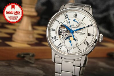 Orient Star Classic M45 F7 Moon Phase Open Heart Automatic RE-AY0102S00B
