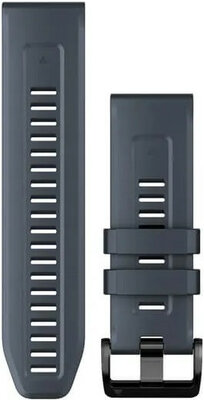 Řemínek Garmin QuickFit 26mm, silikonový, grafitově modrý, černá přezka (Fenix 7X/6X/5X, Tactix aj.)