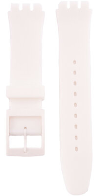 Unisex bílý silikonový řemínek pro hodinky Swatch