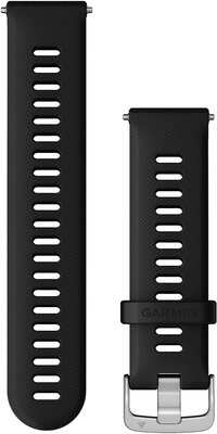 Silikonový řemínek Garmin 22mm (pro Venu, Forerunner 255, Vívoactive 4 aj.), černý, Quick Release, 010-11251-3A