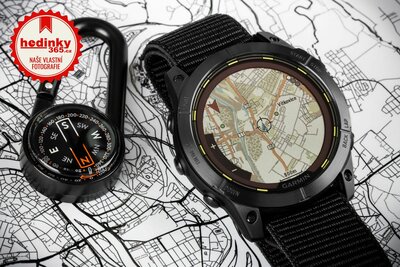 Garmin Enduro 2 Carbon Gray DLC Titanium / Black UltraFit Nylon Strap (+ náhradní řemínek)