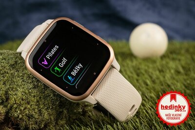 Garmin Venu Sq 2 Music, Peach Gold / Ivory Band