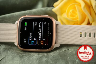 Garmin Venu Sq 2 Music, Peach Gold / Ivory Band