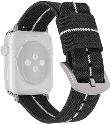Nylonový řemínek Ricardo (pro Apple Watch 38/40/41mm), Black (silver)