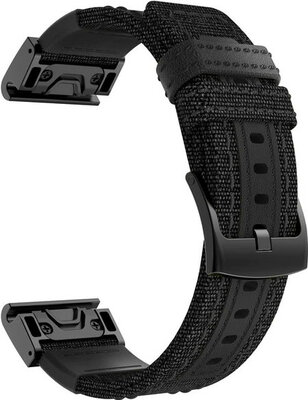 Řemínek QuickFit 26mm, nylonový, černý, černá přezka (Garmin Fenix 7X/6X/5X, Tactix aj.)