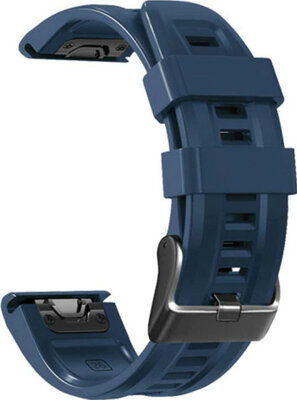 Řemínek QuickFit 26mm, silikonový, tmavě modrý, černá přezka (Garmin Fenix 7X/6X/5X, Tactix aj.)