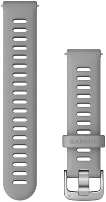 Silikonový řemínek Garmin 18mm, Powder Grey, Quick Release, 010-11251-3G