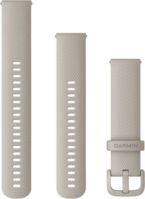 Silikonový řemínek Garmin 20mm (pro Venu, Venu Sq, Venu 2 plus aj.), šedý V2, Quick Release, + prodloužená část, 010-13021-07