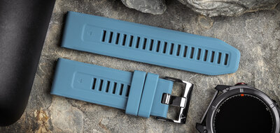 Silikonový řemínek Ricardo 26mm (pro Garmin Fenix 8/7X/6X (51mm), Tactix aj.), modrý V1, QuickFit