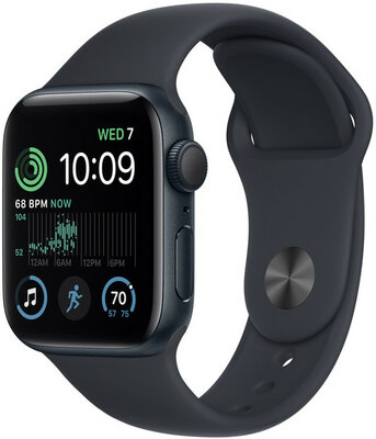 Apple Watch SE GPS 44mm Midnight Aluminium Case / Midnight Sport Band - Regular