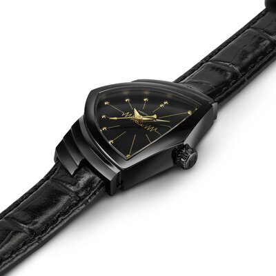 Hamilton Ventura Black & Gold Quartz H24201730