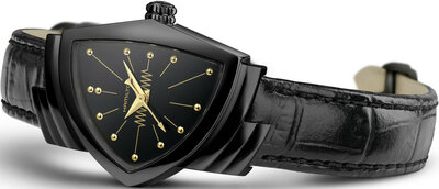 Hamilton Ventura Black & Gold Quartz H24201730