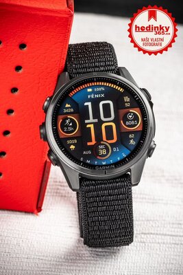 Nylonový řemínek Ricardo 20mm (pro Garmin Fenix 8/7S/6S (43mm), aj.), černý, provlékací
