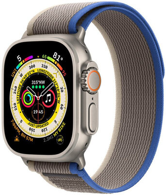 Nylonový řemínek Apple (pro Apple Watch 44/45/49mm), hnědý, velikost S/M
