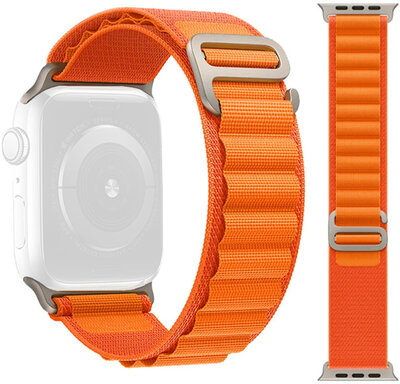 Řemínek pro Apple Watch, textilní, oranžový (pro pouzdra 42/44/45/49mm)