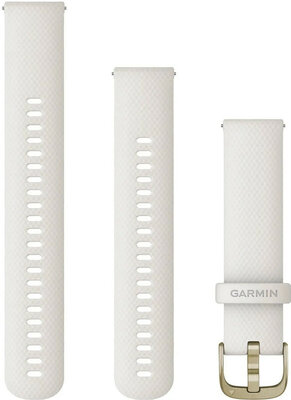 Silikonový řemínek Garmin 20mm (Venu, Venu Sq, Venu 2 plus aj.), bílý V1, Quick Release + prodloužená část, 010-12932-53