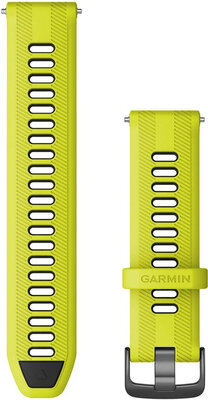 Silikonový řemínek Garmin 22mm, Amp Yellow/Black, Quick Fit, 010-11251-AE