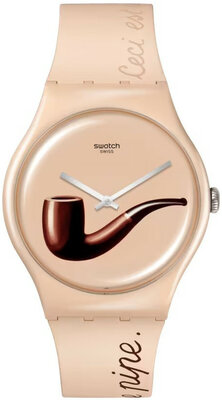 Swatch SO29Z124 MoMA La Trahison Des Images by René Magritte